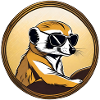 Cute meerkat with sunglasses