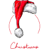 Santa Staffordshiren bullterrieri hyvää joulua
