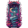Neon Gothic Cemetery Occult Design