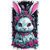 Gothique Pastel lapin occulte mignon Design