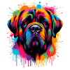 Mastiff Dog Head Graphic
