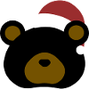 Black bear- Christmas edition