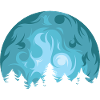 måne, skov, ro, afslapning, vandreture, natur, symbol