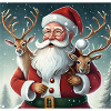 Père Noël avec renne