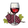 Wine Glass Grapes Wine