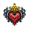Coeur Symbole Couronne Amour