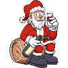 Santa Claus Drinking Wine