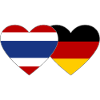 Thailand Germany Flag Heart