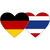 Germany Thailand Flag Heart