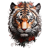 Tiger Head Powerful Tiger Tribal Tattoo