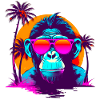 CoolChimpSunglassesRetroSunset