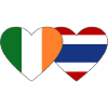 Ireland Thailand Flag Heart
