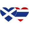 Ecosse Thaïlande Drapeau Coeur