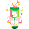 Kunstmädchen-Schmetterling