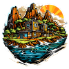 Landschaft - Illustration