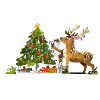 Christmas with reindeer