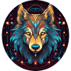 Wolf mit Ornament, Liebeswölfe