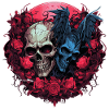 Abstract Devil Satan Skeleton Demons