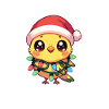Weihnachten Lichterkette Kanarienvogel