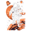 Astronaute cool dans l’espace