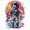 Cool astronaut in space
