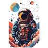 Cool astronaut in space