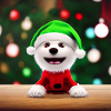 Cute dog in Christmas feeling