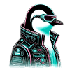 Cyberpunk Pingouin Conception graphique