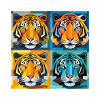 Optical Illusion Tiger: An Op Art and Art Nouveau