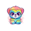 Cute Anime Style Gibbon Kawaii