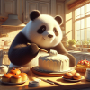 Panda is cooking