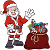 Weihnachtsmann mit Geschenktüte