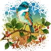 Bunter Vogel