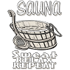 SAUNA SWEAT RELAX REPEAT
