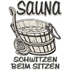 SAUNA SCHWITZEN BEIM SITZEN