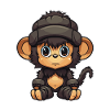 Monkey Winter Animal Baby Comic