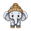 Elephant Winter Animal Baby Comic
