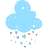 Pastel Cloud Hearts Shower