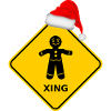 "Gerpercake Man" with Santa hat