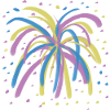 vuurwerk in spetterende kleuren