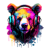 Bear with Headphones Music Bears