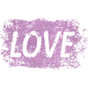 Love text pink