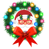 Santa Claus in wreath