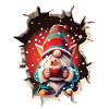 Winter, Christmas, Gnome, Breakthrough, Hole