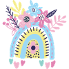 Pastel Rainbow Floral Arc