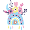 Pastel Rainbow Arc Floral