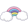 Pastel Rainbow Cloud Arc