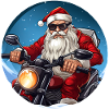 Motorcycle Santa Claus