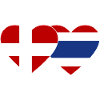 Denmark Thailand Flag Heart