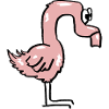 Funny pink flamingo
